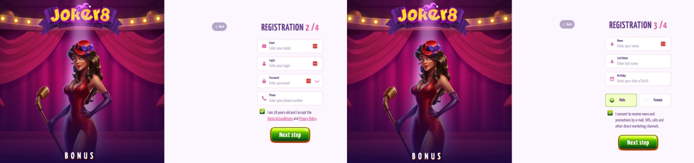 Joker8 Casino regisztráció